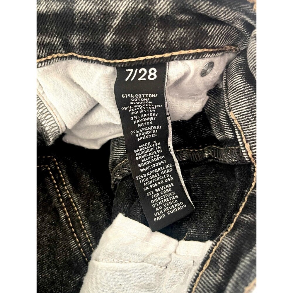 Kendall + Kylie The Drifter High Rise Cutoff Black Denim Shorts Size 7 (28”) - Picture 7 of 7